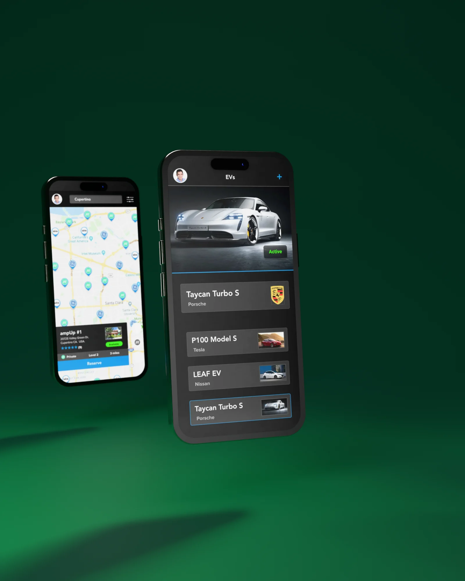 Driver app: find, charge, pay