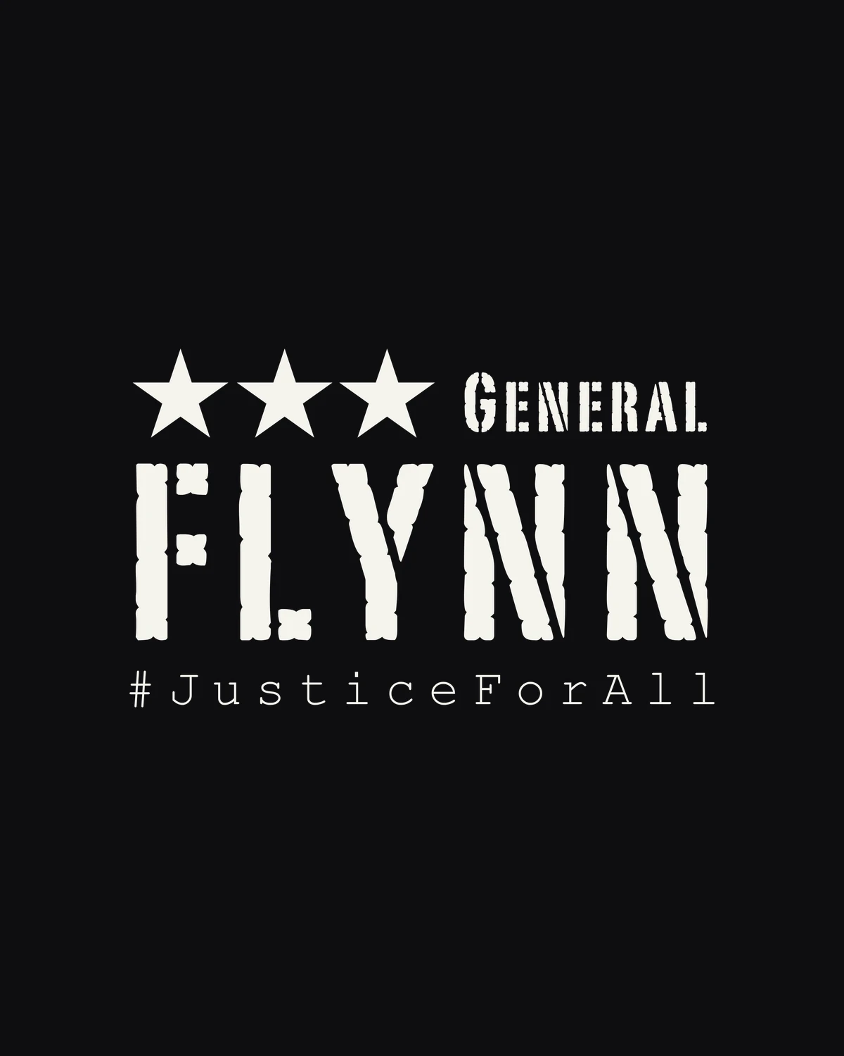 The two best-sellers: the three-star stencil and #FightLikeAFlynn