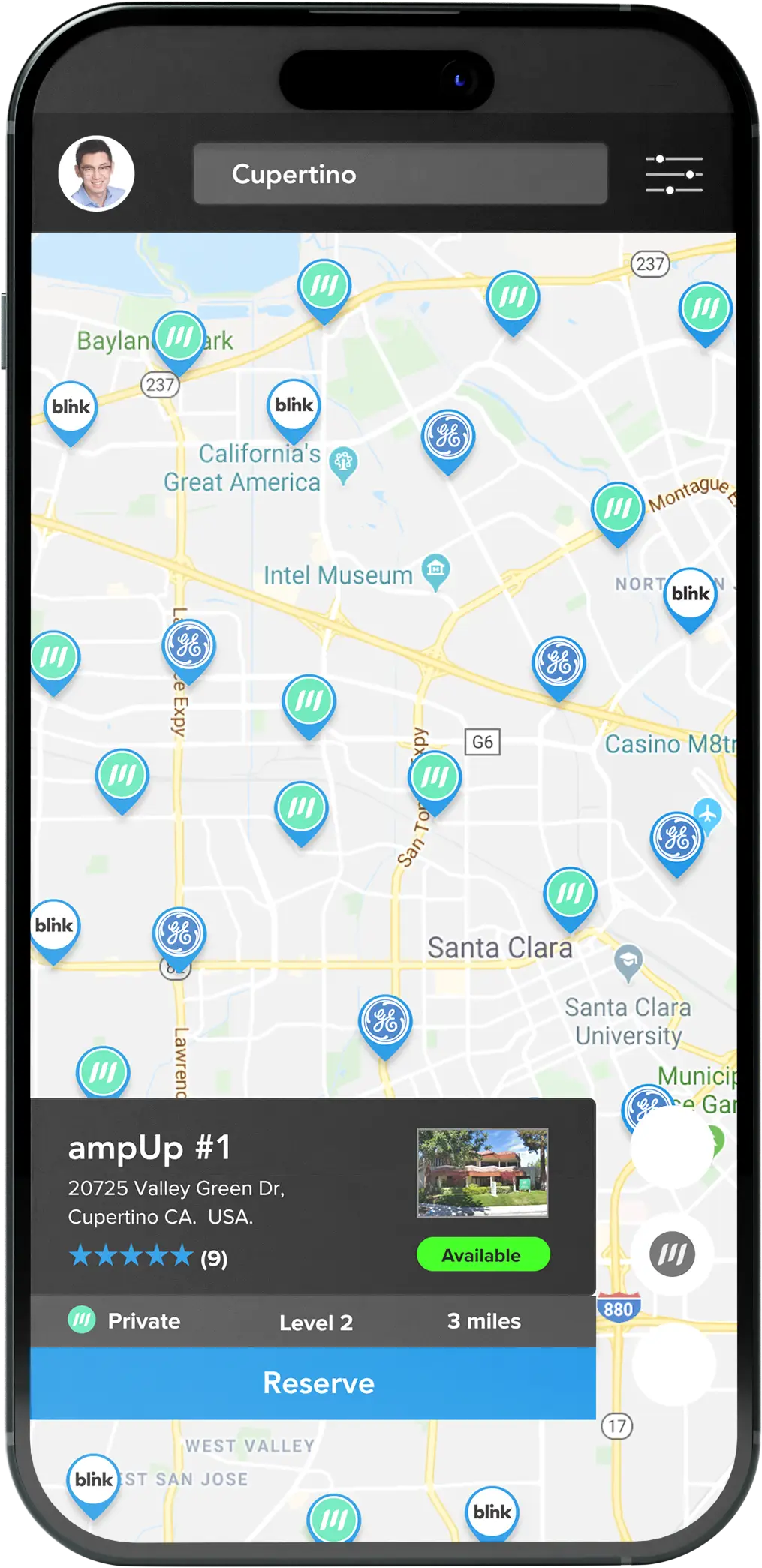 AmpUp screenshot on iPhone