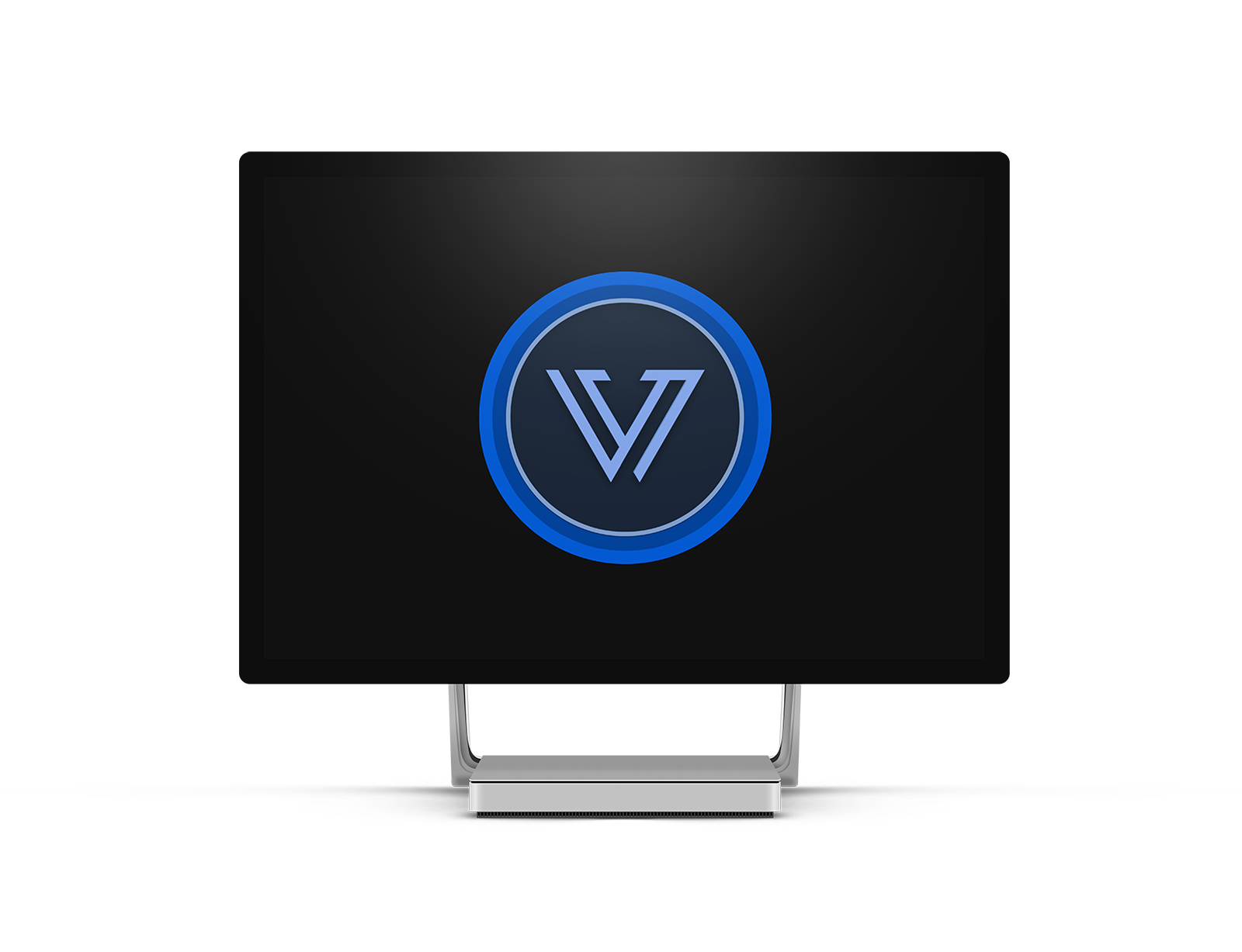 Monitor with Vuild logo