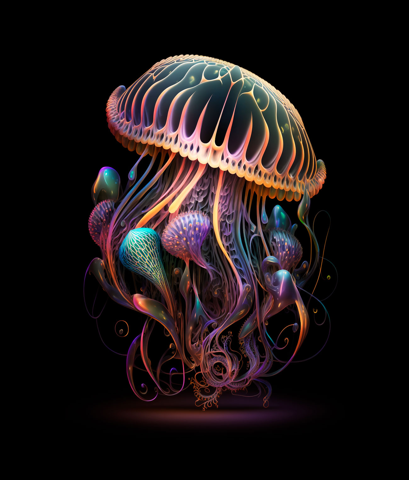3D render of a jellyfish