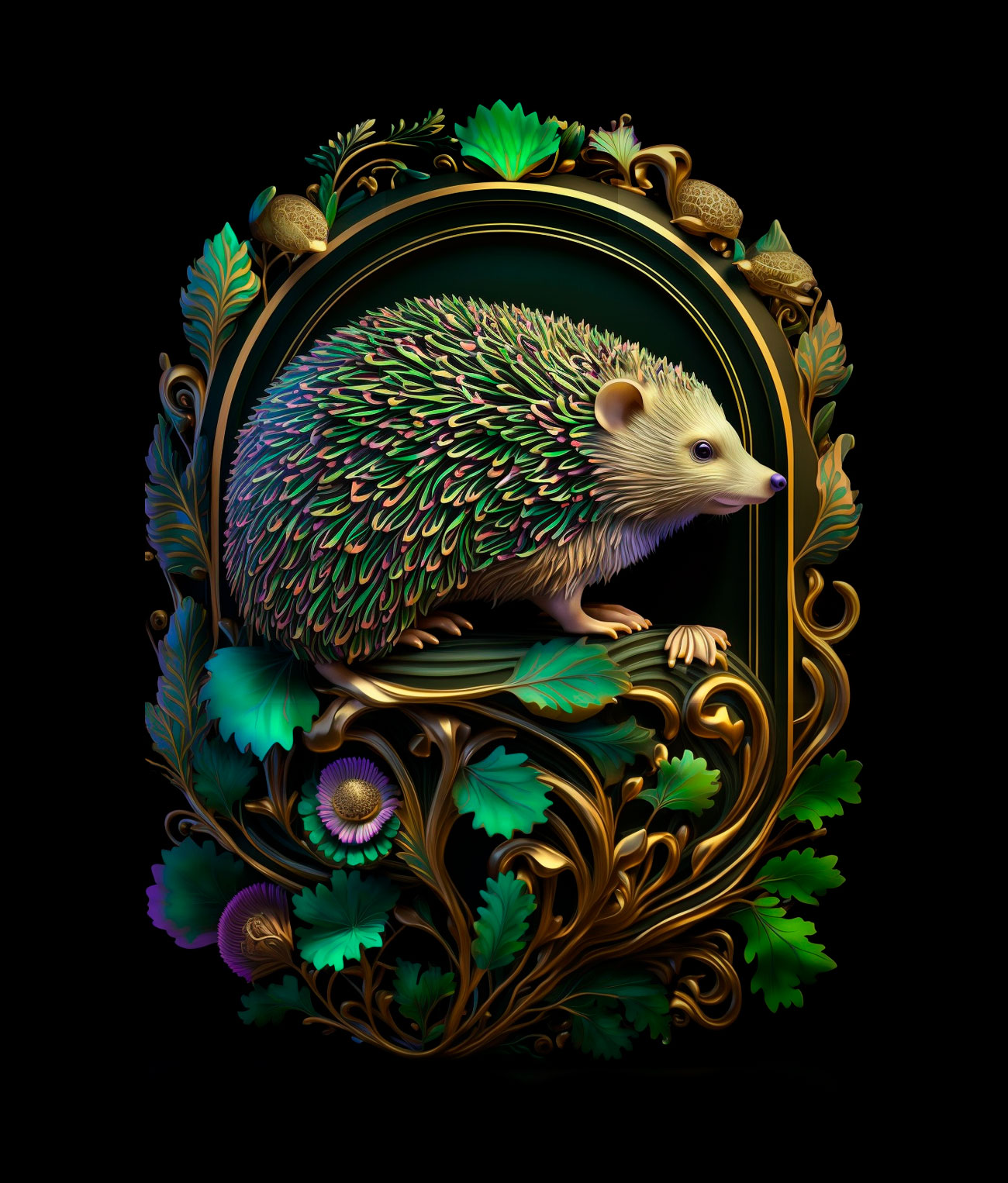 3D render of a hedgehog