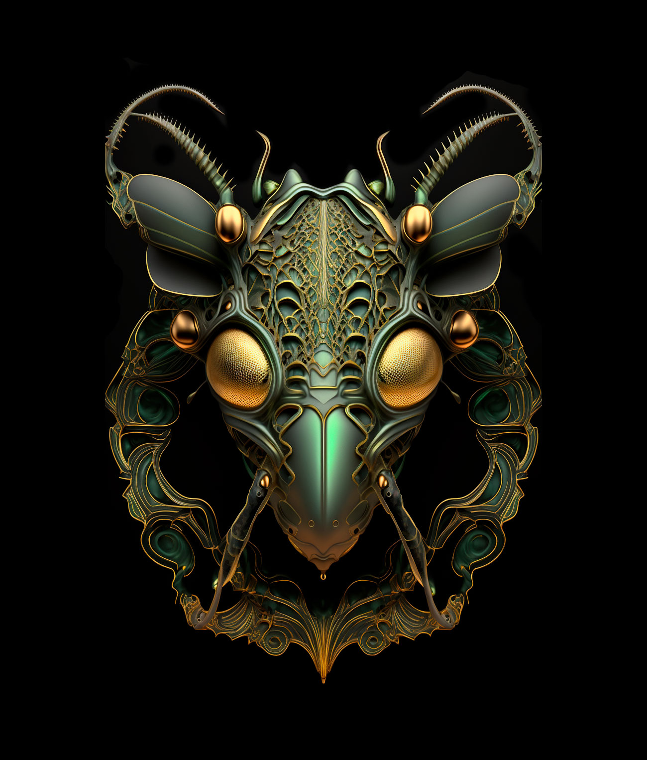 Stylized ant head