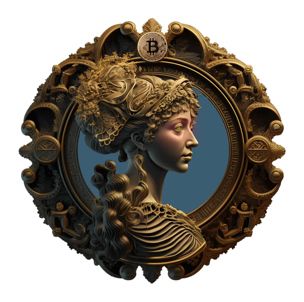 3D render of a woman in a frame
