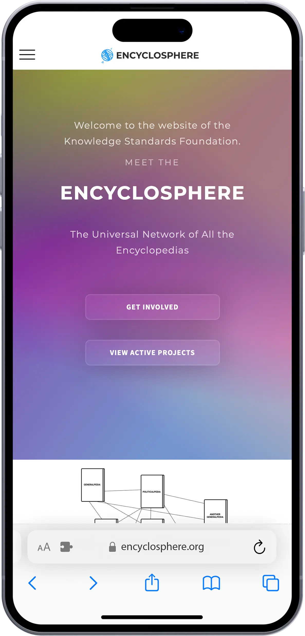 Encyclosphere screenshot on iPhone