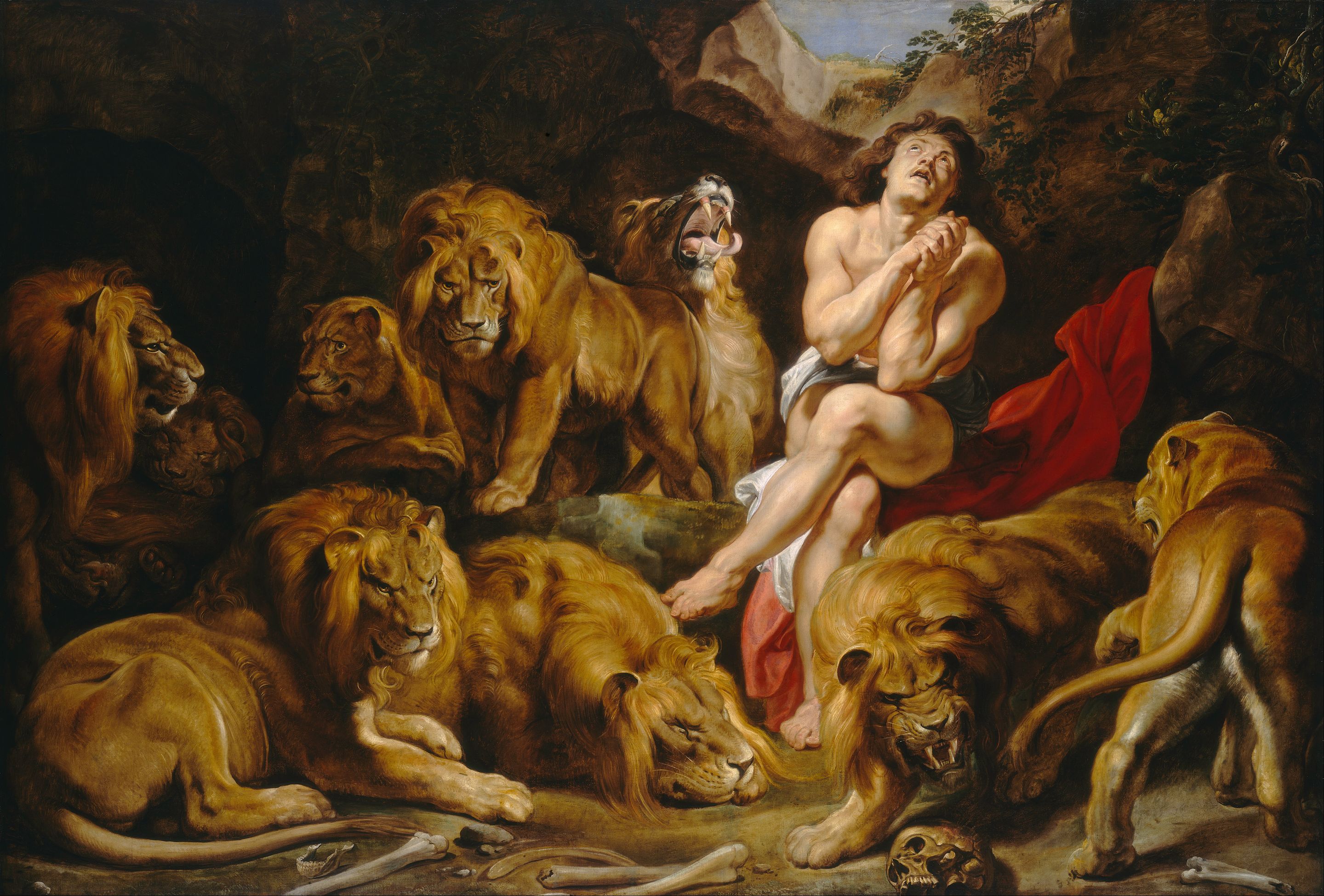 Rubens painting - Daniel in the lion's den